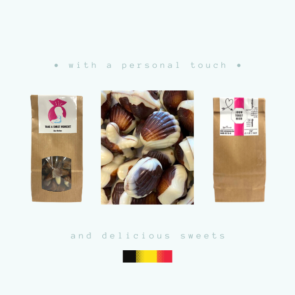 Gepersonaliseerde snoepzakjes met logo met zeevruchten 200g
