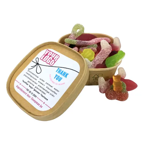 snoepdoos met logo 250g